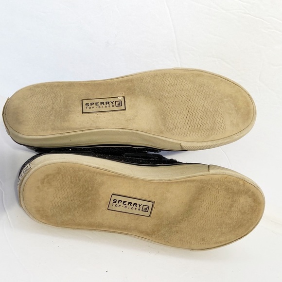 Sperry Women’s Black Sparkle Top Sider Size 7M - Picture 5 of 7